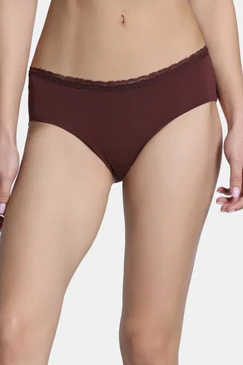 Buy Zivame Dreamcatcher Low Rise Full Coverage Hipster Panty - Rum Raisin